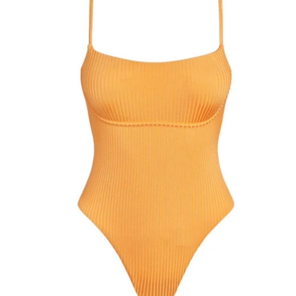 SOLD 
 Monday Swimwear Vibrant Orange Bodysuit